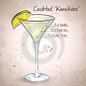 Kamikaze alcohol cocktail