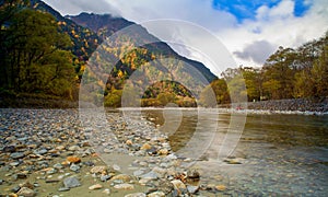 Kamikochi National Park in the Northern Japan Alps of Nagano Prefecture, Japan.