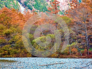 Kamikochi National Park in the Northern Japan Alps of Nagano Prefecture, Japan.