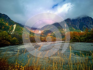 Kamikochi National Park in the Northern Japan Alps of Nagano Prefecture, Japan.