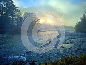 Kamikochi National Park in the Northern Japan Alps of Nagano Prefecture, Japan.