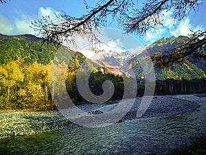 Kamikochi National Park in the Northern Japan Alps of Nagano Prefecture, Japan.