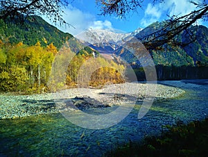 Kamikochi National Park in the Northern Japan Alps of Nagano Prefecture, Japan.