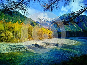 Kamikochi National Park in the Northern Japan Alps of Nagano Prefecture, Japan.