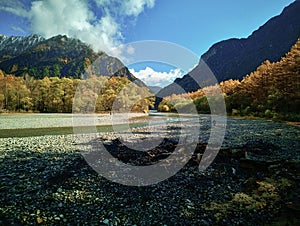 Kamikochi National Park in the Northern Japan Alps of Nagano Prefecture, Japan.