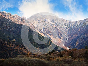 Kamikochi natural park in autumn