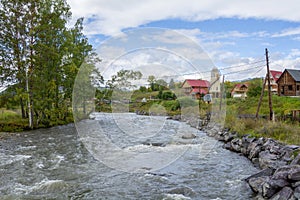 Kamlak village on the bank of the Sema River photo