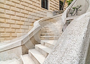 Kamondo Stairs, famous pedestrian stairway leading to Galata Tower, built 1870, Istanbul, Turkey