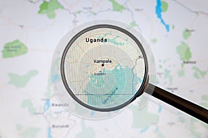 Kampala, Uganda. Political map photo