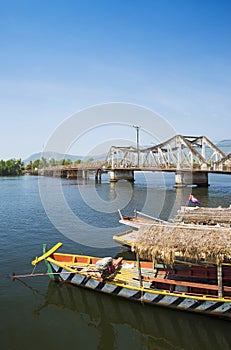 Kampot bridge in cambodia photo