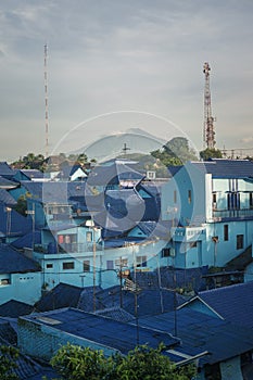 Kampung Biru Arema Blue Village beside Colorful Village Jodipan Malang East Java Indonesia