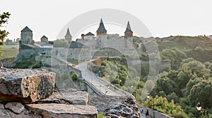 Kamyanets-Podilsky Ukraine. Summer 2015 View of the fortress. In