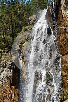 Kamyshlinsky waterfall near village Barangol. Altai Republic, Russia