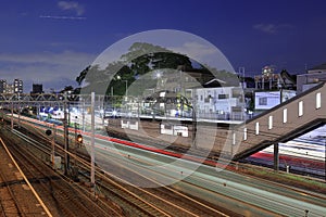 Kanagawa station and railway of Tokaido line