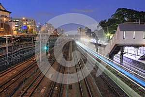 Kanagawa station and railway of Tokaido line