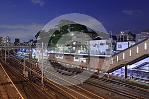 Kanagawa station and railway of Tokaido line