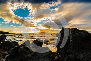 Kanaio Beach And Sunset Over Kahoolawe Island