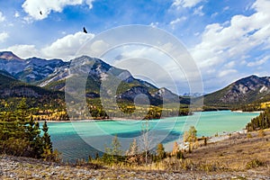 The Kananaskis river in the Canadian Rockies