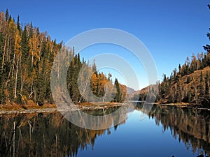 Kanas Lake in Autumn