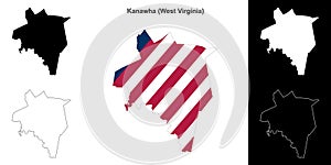 Kanawha outline map