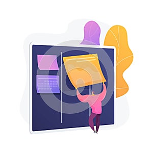 Kanban board with to do lists vector concept metaphor.