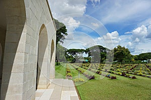 Kanchanaburi war cemetery Don Rak in Thailand