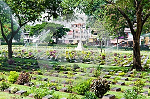 The Kanchanaburi War Cemetery, Thailand