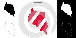 Kanchanpur outline map