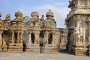 The kanchi Kailasanathar temple, Kanchipuram, Tamil Nadu, India. Oldest Hindu Shiva temple