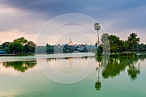 The Kandawgyi Lake, Yangon, Myanmar