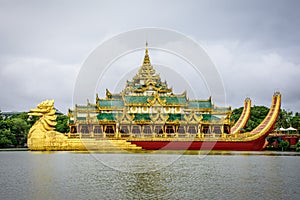 karaweik palace hotel in kandawgyi lake, yangon, myanmar, May-2017
