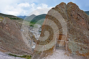 On top of Kandovan or Kandowan village near Tabriz , Iran photo