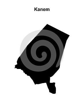 Kanem outline map