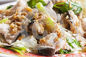 Kang casually spearing fish