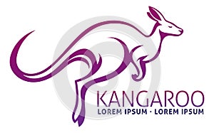 Kangaroo Australian Animal Design Mascot Icon