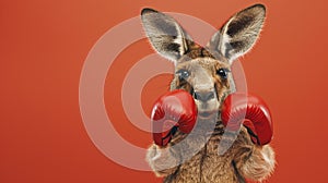 Kangaroo boxing creatively animated