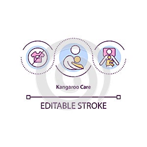 Kangaroo care concept icon