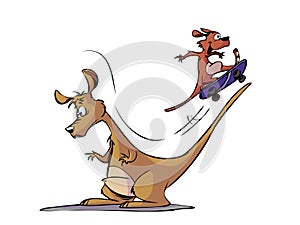 Kangaroo cartoon