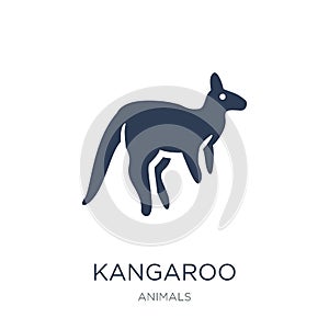 Kangaroo icon. Trendy flat vector Kangaroo icon on white background from animals collection