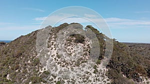 Kangaroo Island Prospect Hill Steps, aerial view going up in the sky