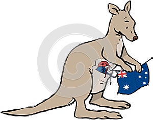 Kangaroo knitting Australia