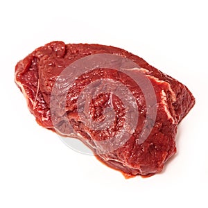 Kangaroo meat isolated on a white studio background.