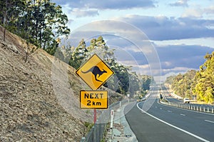 Kangaroo sign in Australia