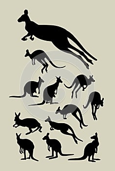 Kangaroo Silhouettes