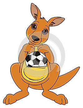 Kangaroo with sport object