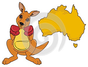 Kangaroo and two objects
