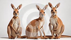 kangaroo on white background