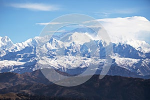 Kangchenjunga or Kanchenjunga, is the third highest mountain in the world. photo