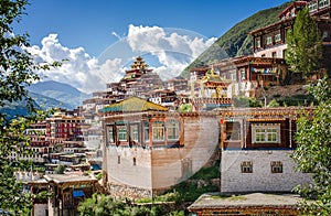 Kangding Ancient City Sichuan province China - The view of Namo monastery