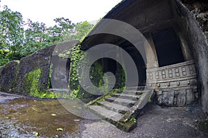 Kanheri caves city Mumbai state maharashtra in India. It is a ancient monuments and old temple building related to God budha. It i